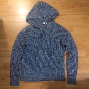 Women's Gap lace-up hooded sweater